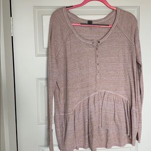 Free People Oversized Peplum Blouse